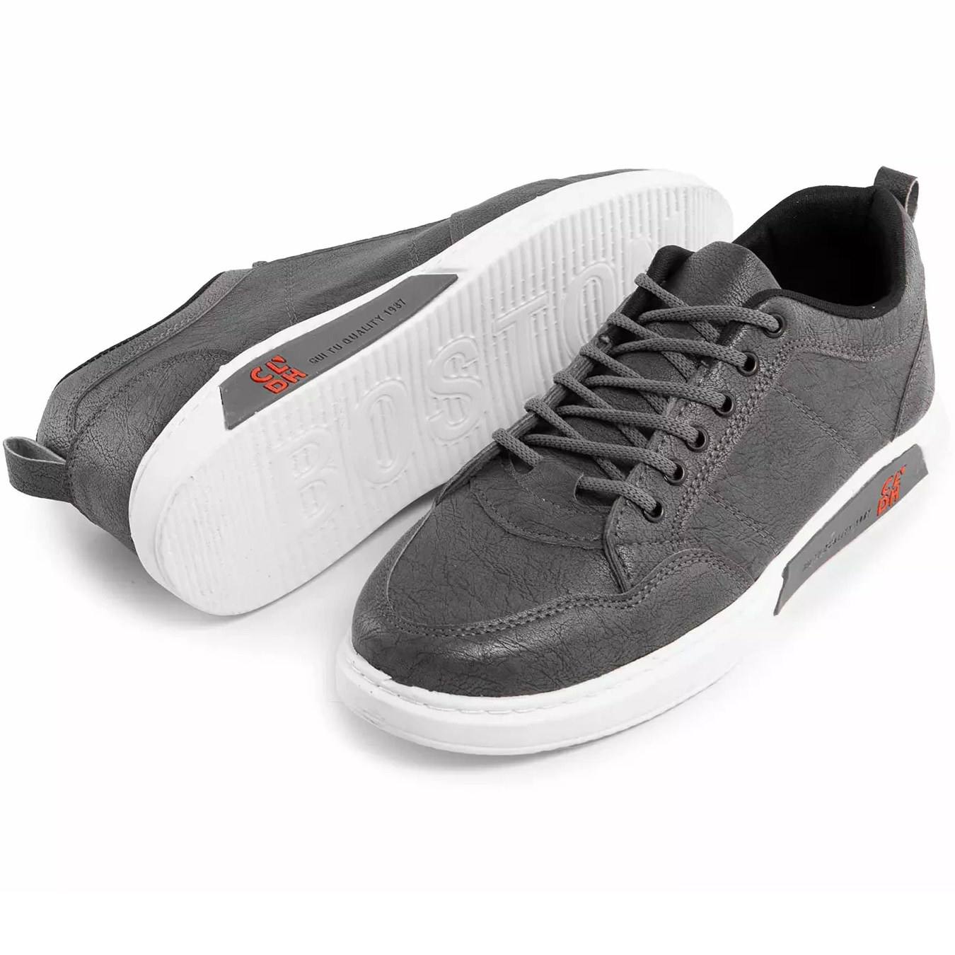 کفش راحتی مردانه بندی طوسی با زیره PU و طراحی ساده، سایز 43 و 44